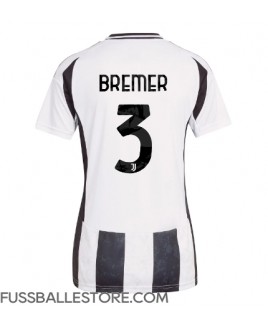 Günstige Juventus Gleison Bremer #3 Heimtrikot Damen 2024-25 Kurzarm